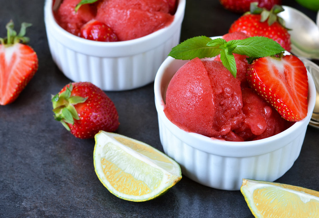 Strawberry sorbet