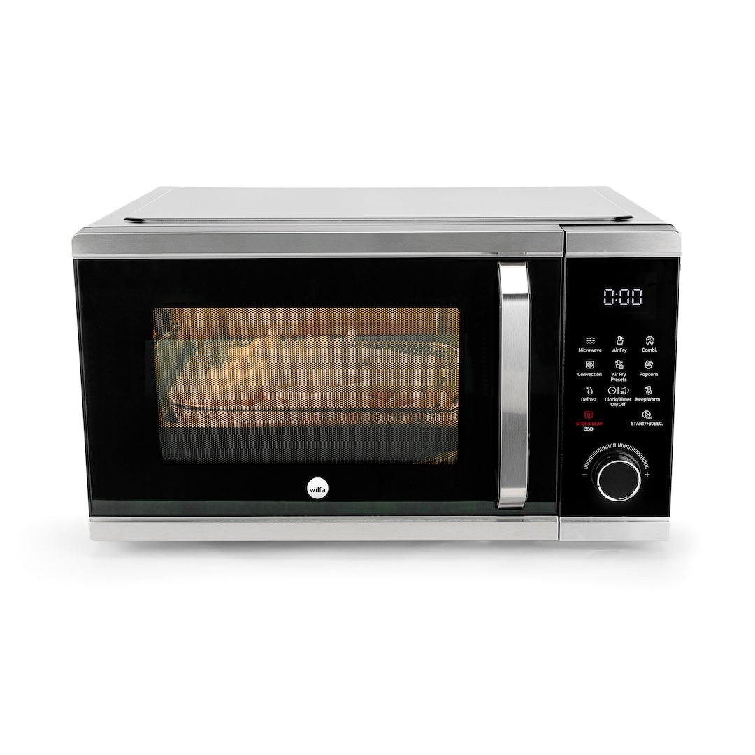 Microwave multioven 3-in-1 Mac-25s from the front with fries